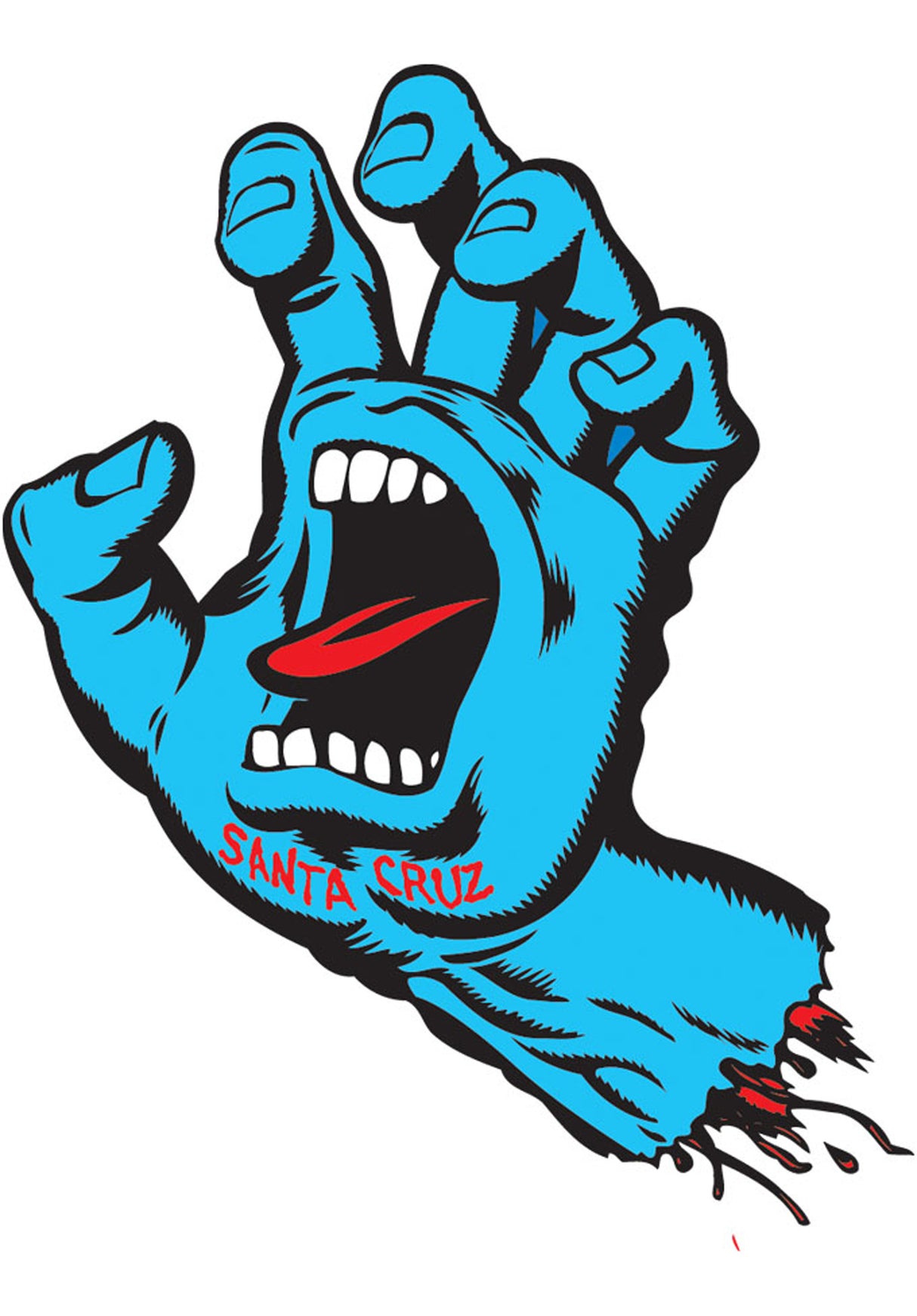 Screaming Hand 6 blue Vorderansicht