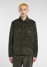Corduroy Shirt olivegreen Vorderansicht