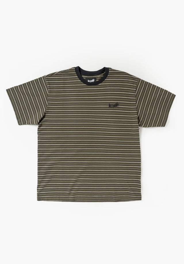 Recess Boxy Striped Knit forest night Vorderansicht