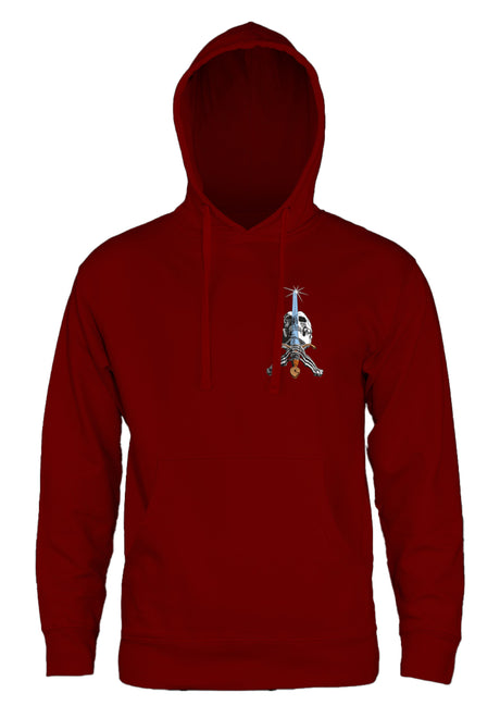 Skull & Sword garnet Rueckenansicht