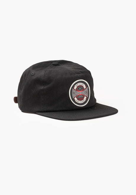 Established 78 5-Panel Strapback Unstructured black Vorderansicht