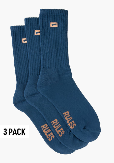 Emb Logo 3 Pack indigo Vorderansicht