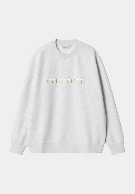 Carhartt Sweatshirt ashheather-airgreen Vorderansicht