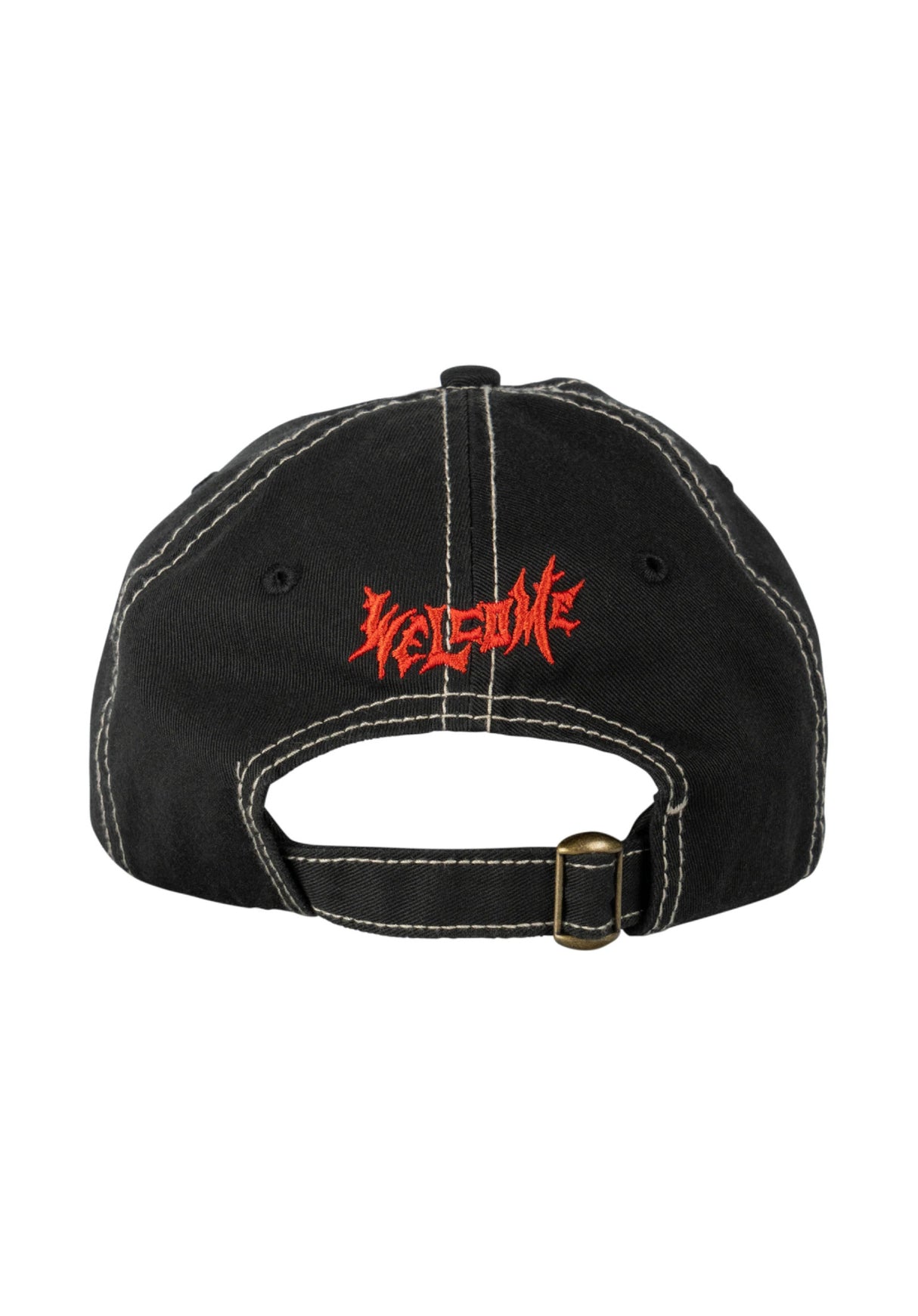 A.T. Logo Contrast Stitch Unstructured Hat black Rueckenansicht