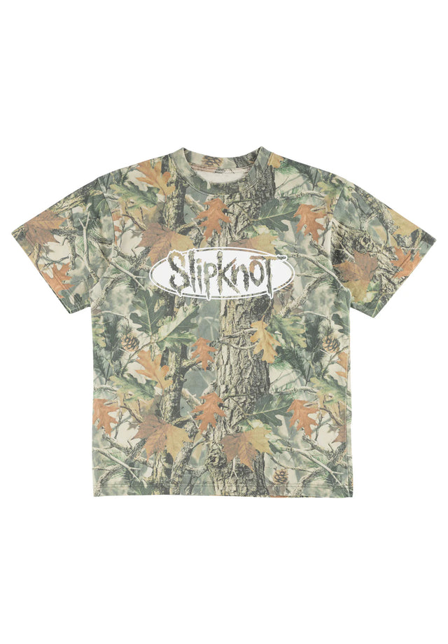 x Slipknot Oval Logo Boxy camo Vorderansicht