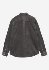 Madison Cord Shirt graphite Rueckenansicht