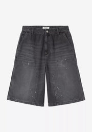 W' Nixon Double Knee bluedestroywash-splatter Vorderansicht