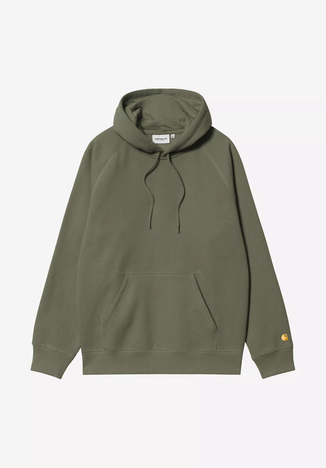 Carhartt WIP Hooded Chase Hoodie leaf-gold – Front view