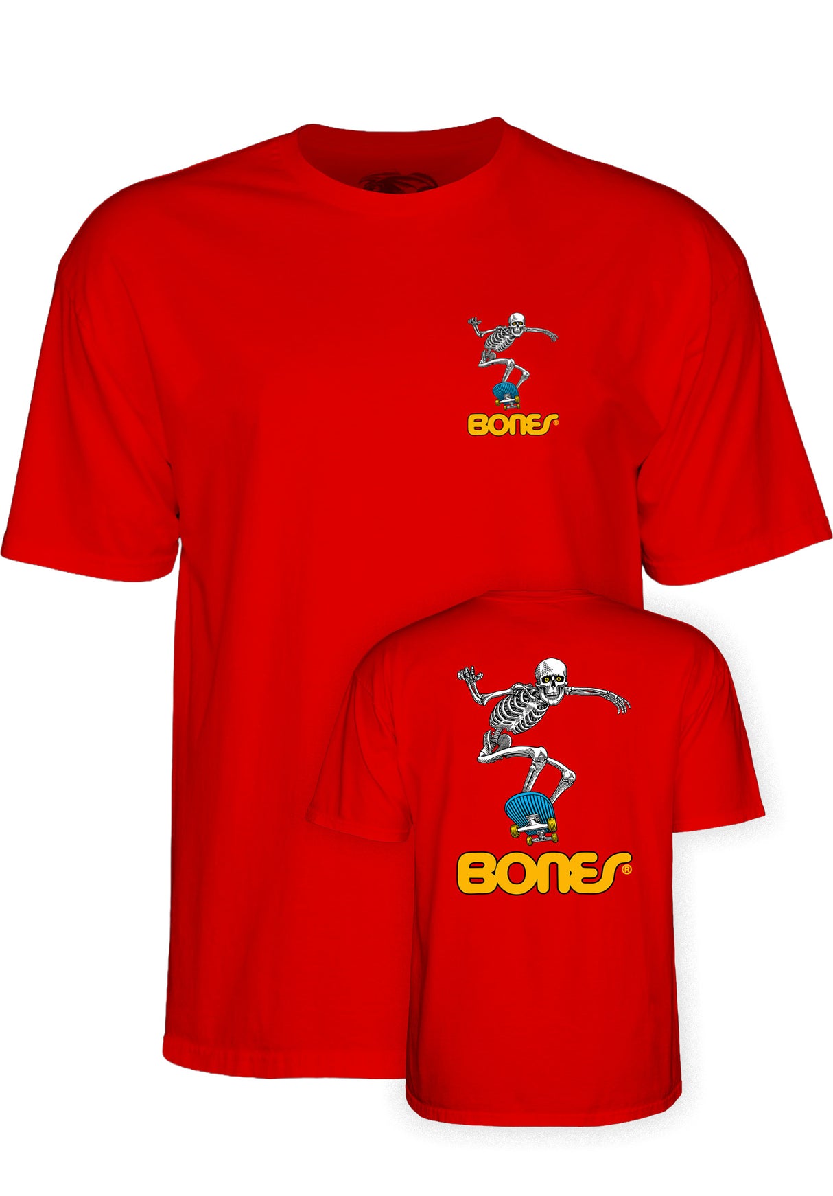 Skateboard Skeleton II red Vorderansicht