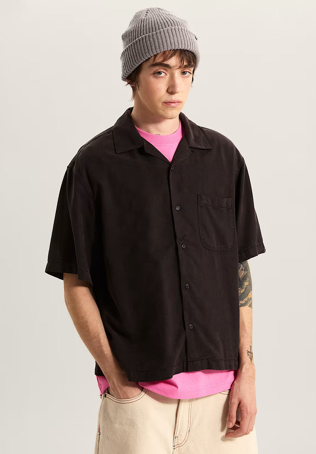 Van Doren Tencel Check Camp black Vorderansicht