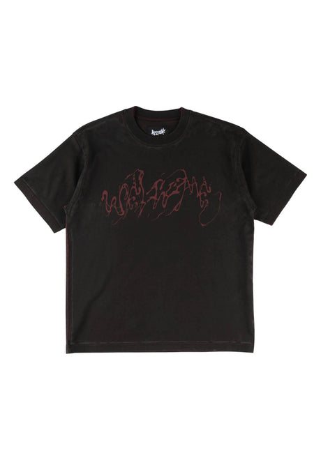 Weep Overprint Knit blackplum Vorderansicht