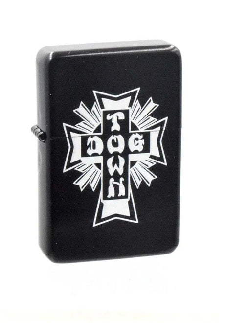 Ese Cross Flip Top Metal Lighter black-white Vorderansicht
