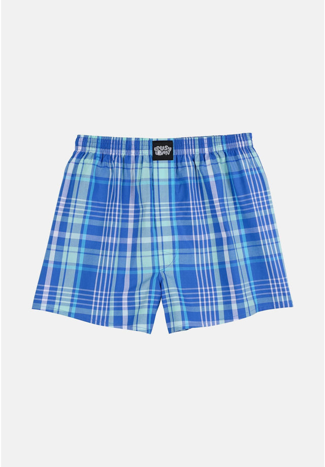 Organic Check port-blue Vorderansicht