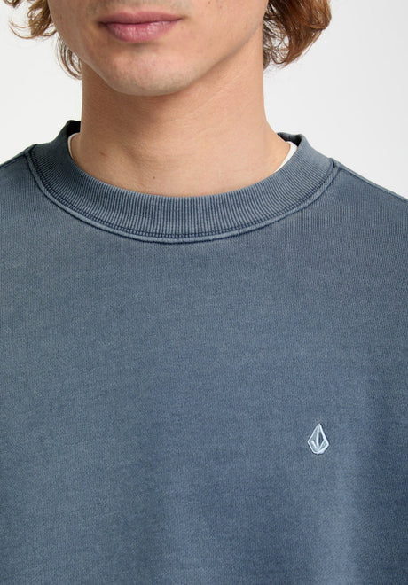 Single Stone PW Crew bluewash Closeup1