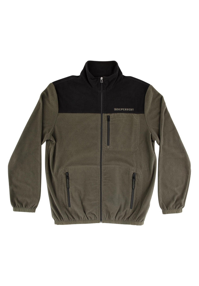 BTG Fleece Jacket army-black Vorderansicht
