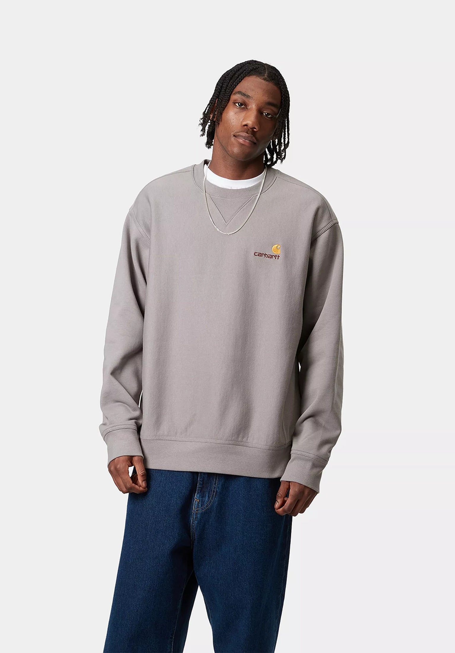 スウェット・トレーナー Carhartt Wip Yosemite Coloured American Script Sweatshirt American Script Carhartt WIP Sweatshirt in yosemite for men