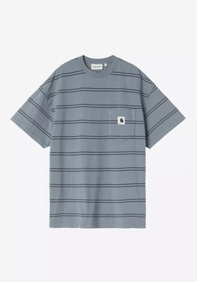 W' Bert Pocket bertstripe-shadyblue-shadypurplegarmentdyed Vorderansicht