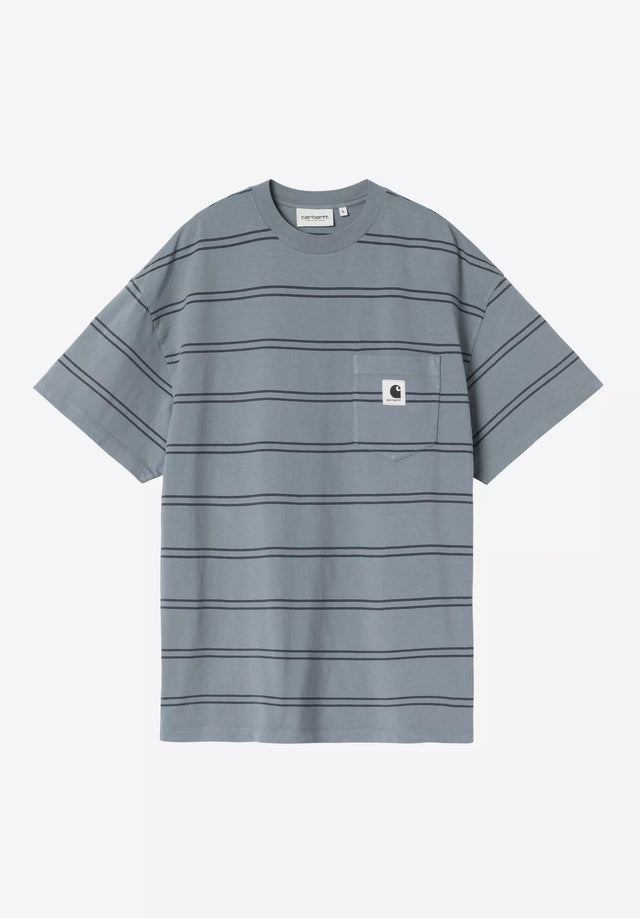 W' Bert Pocket bertstripe-shadyblue-shadypurplegarmentdyed Vorderansicht
