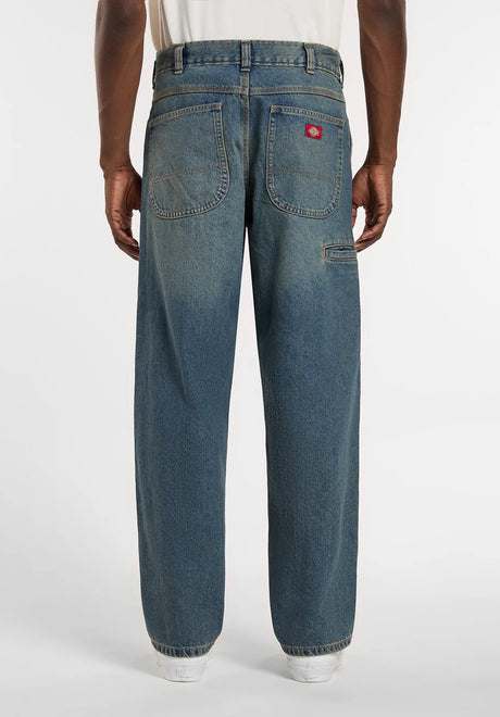 Dickies 958 Baggy Tapered Work Jeans khakitintedblue – Back view