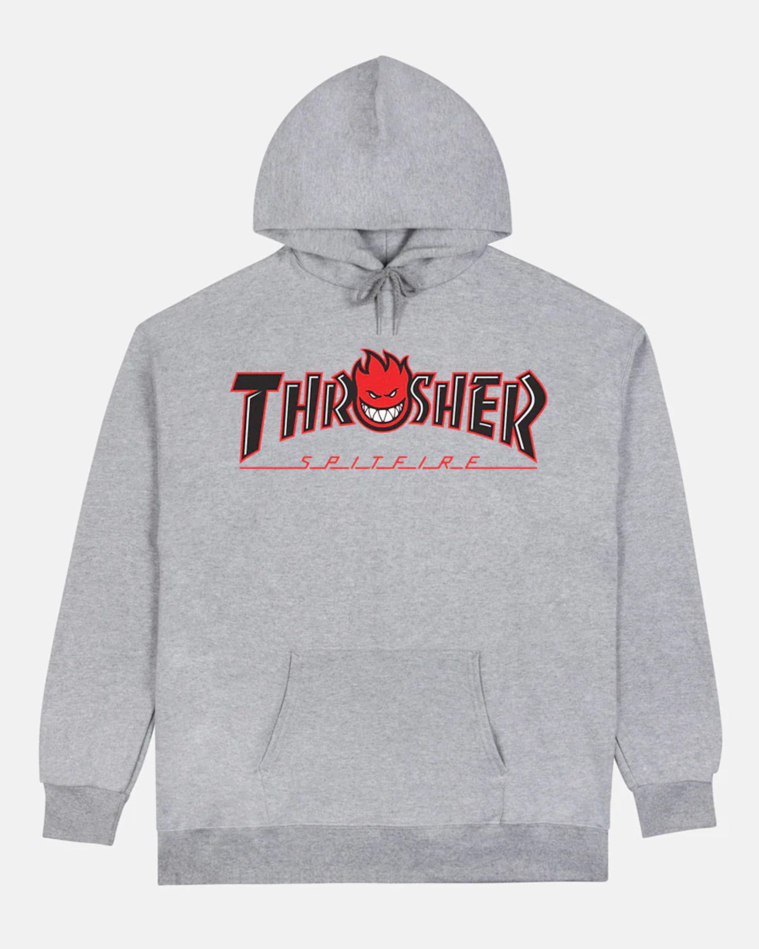 x Spitfire - Big Head Outline Thrasher Hoodie-sweater in ash voor