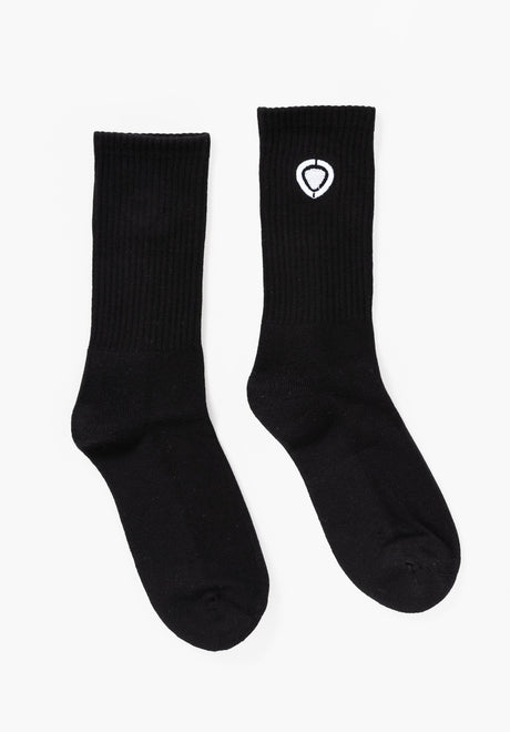 High Socks black-white Rueckenansicht