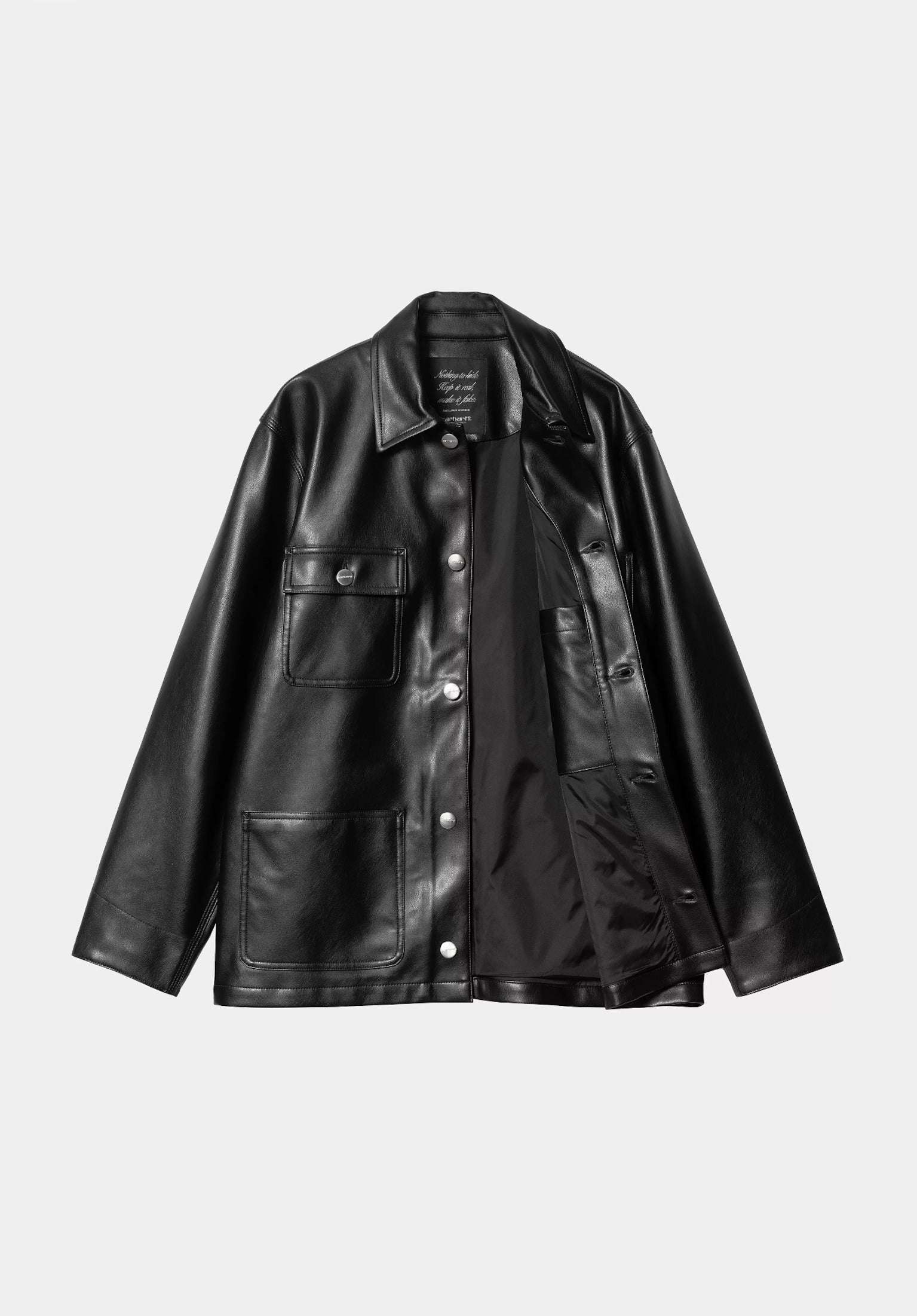W' Michigan Leather Carhartt WIP Light Jacket in black for women