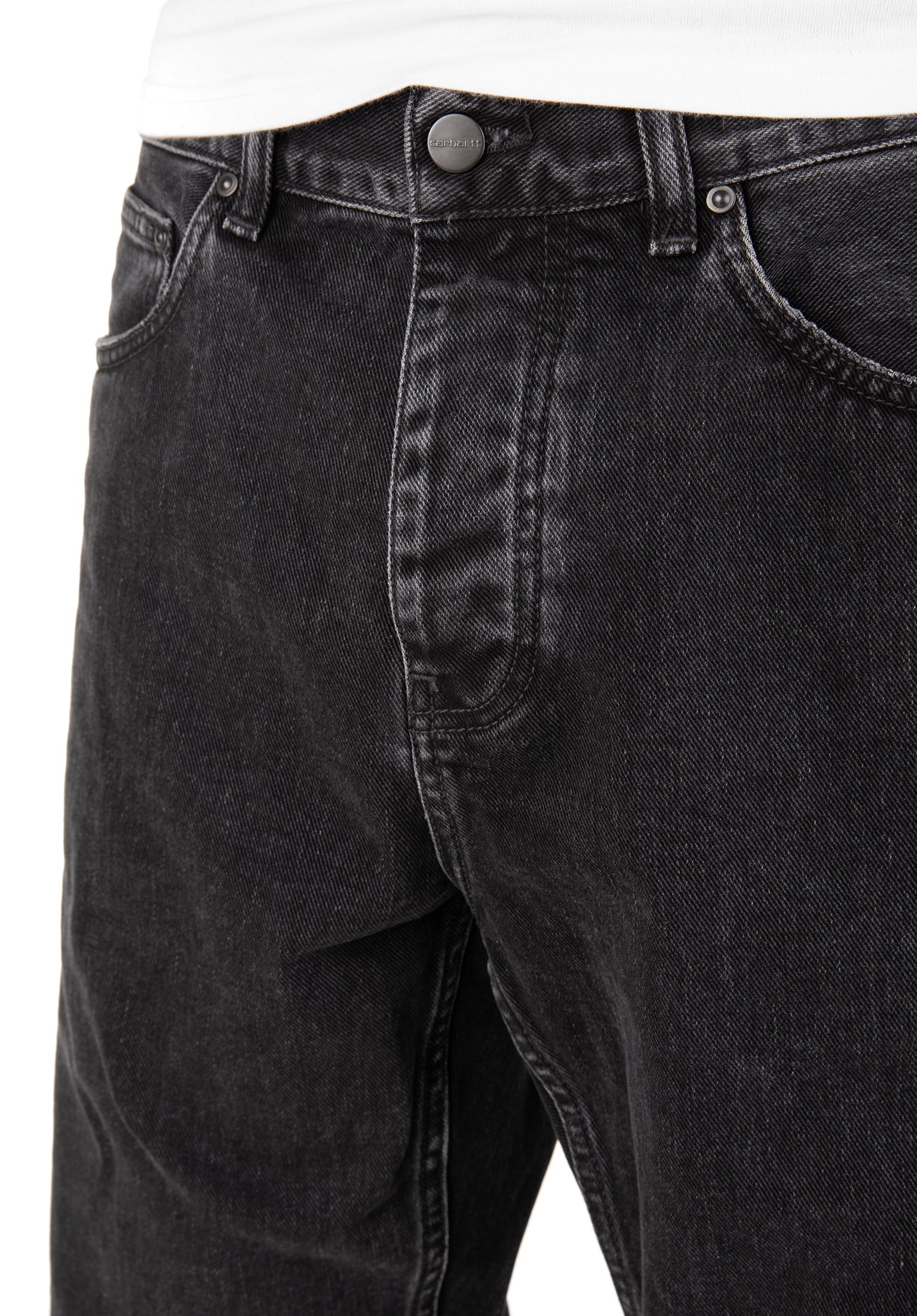 Newel Pant (Cropped) Carhartt WIP Jeans in blackstonewashed for