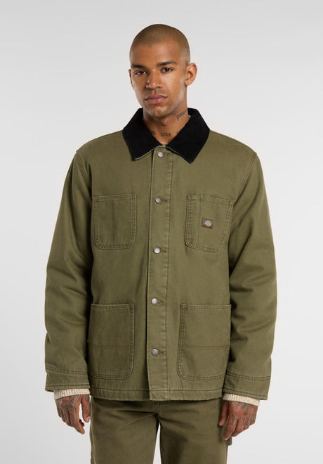 Chore Jacket Lined Canvas militarygreen Vorderansicht