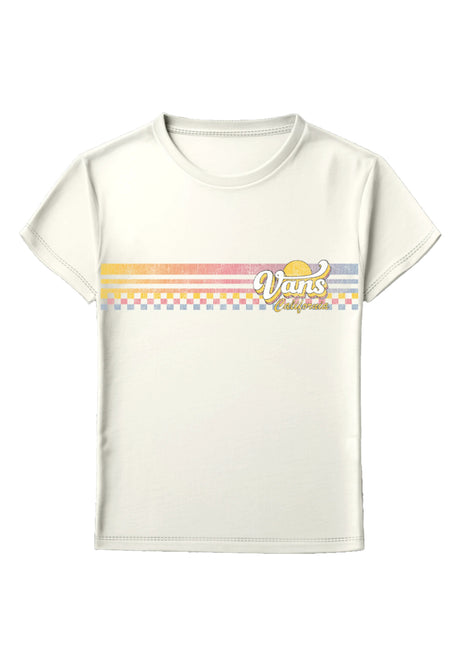 Vans Cali Stripe T-shirt marshmallow – Vista frontale