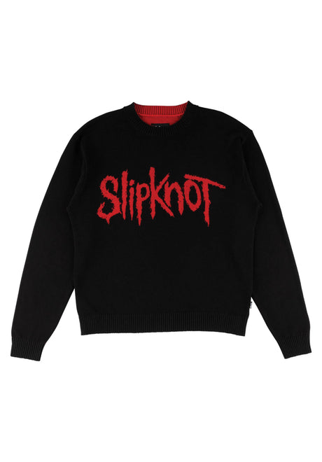 x Slipknot Slipknot Overprint Knit black-red Vorderansicht