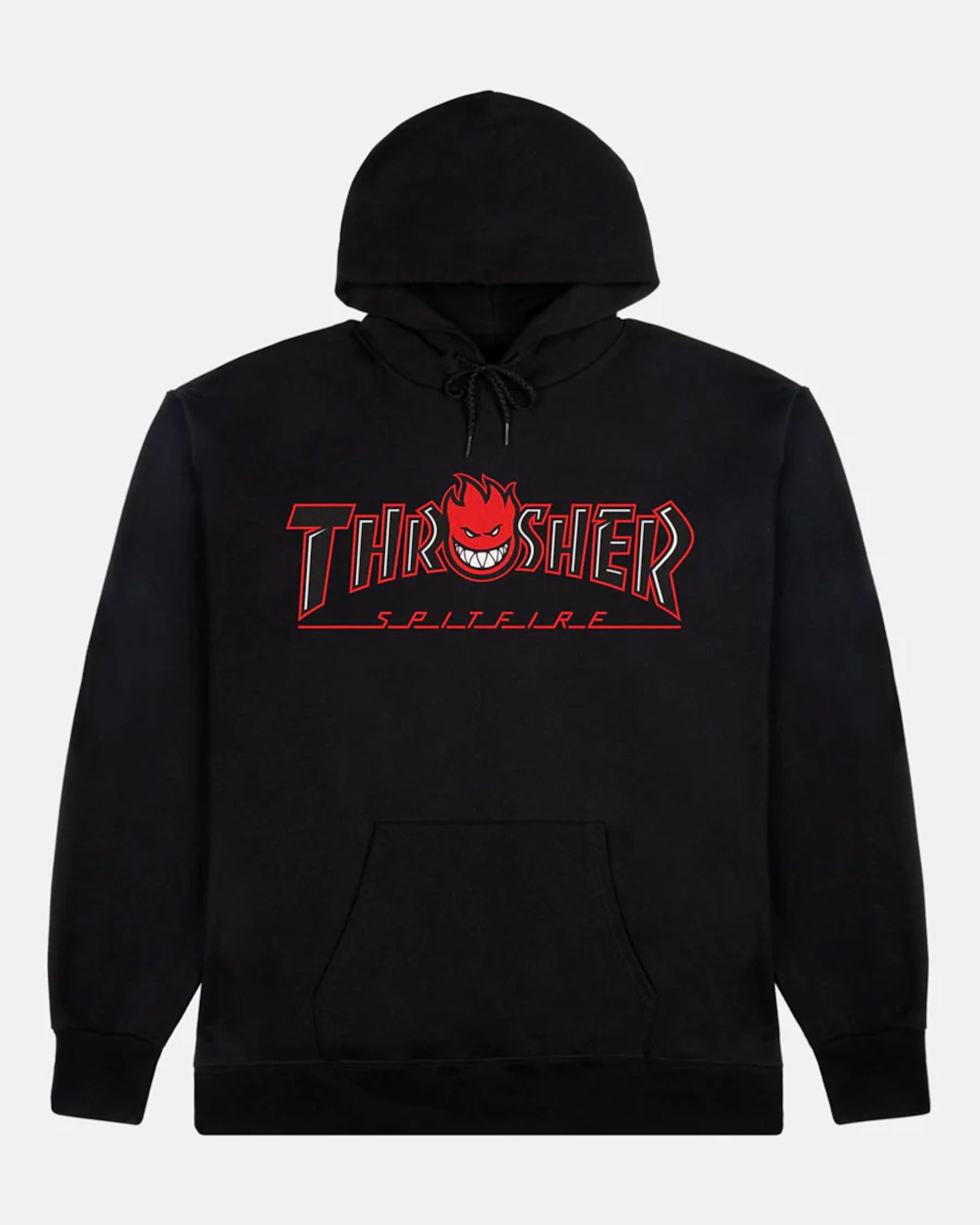 x Spitfire - Big Head Outline Thrasher Hoodie in black for men – TITUS
