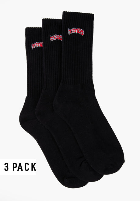 Classic Logo 3 Pack black Vorderansicht
