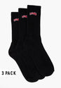 Classic Logo 3 Pack black Vorderansicht