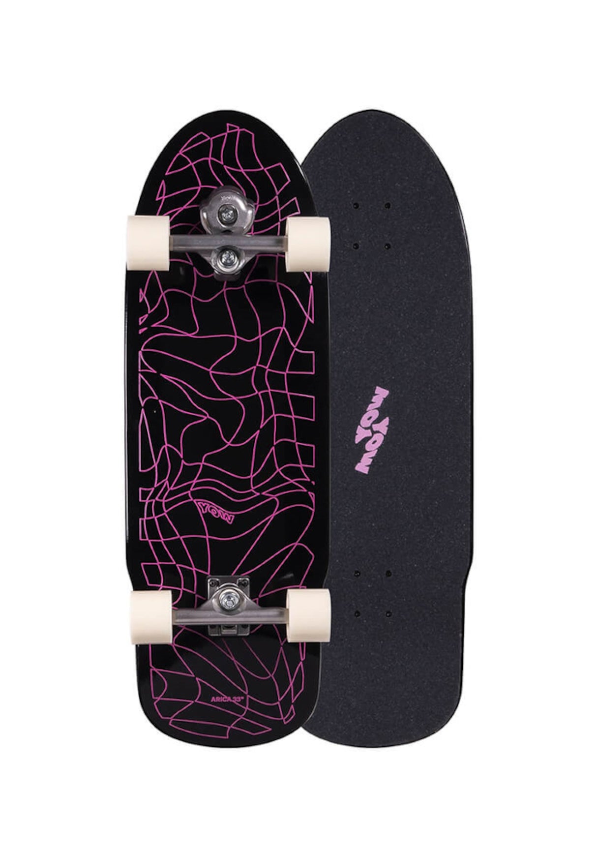 Arica High Performance Series Surfskate 33 black-pink Vorderansicht
