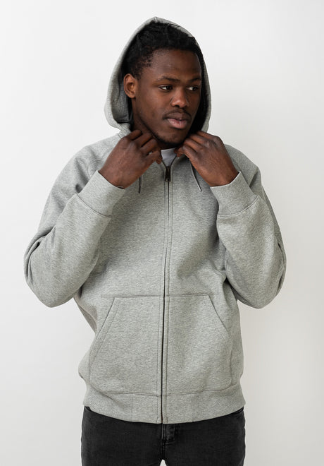 Hooded Chase Jacket greyheather-gold Closeup1