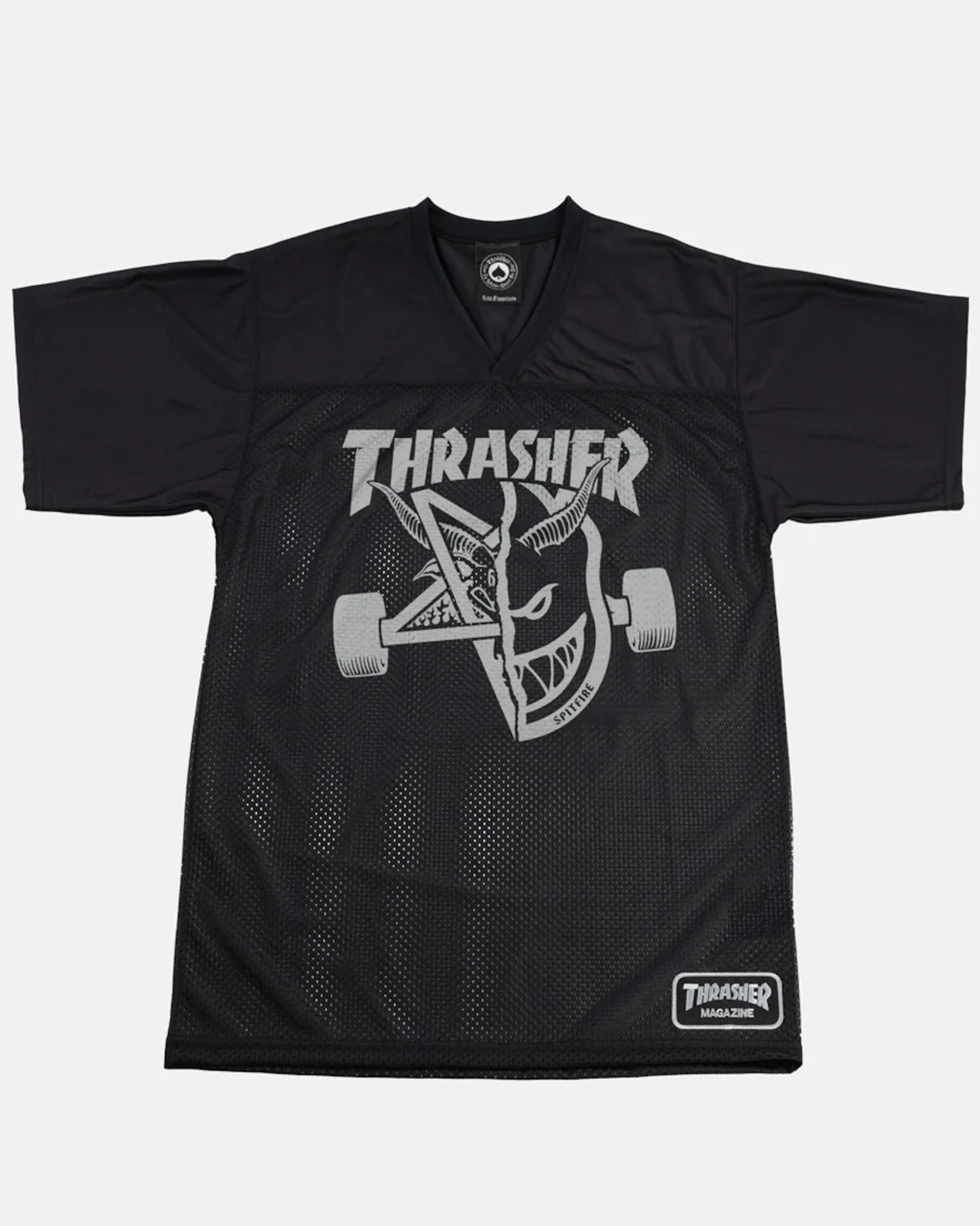 x Spitfire Thrash & Burn Football Jersey black Vorderansicht
