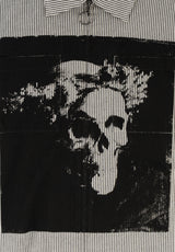 Crowned Printed Oxford black Closeup1