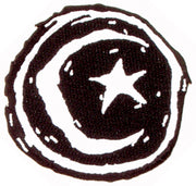 Star & Moon Sticker no color Vorderansicht