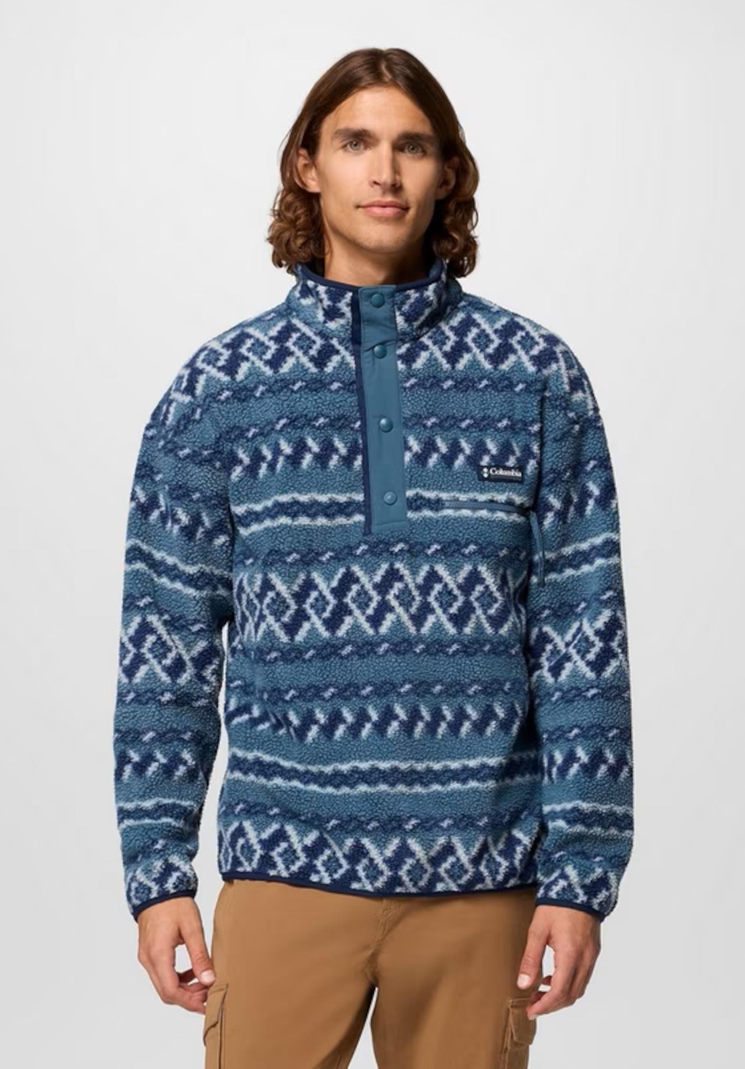 Helvetia II Printed Half Snap Fleece Columbia Tussenseizoensjas in