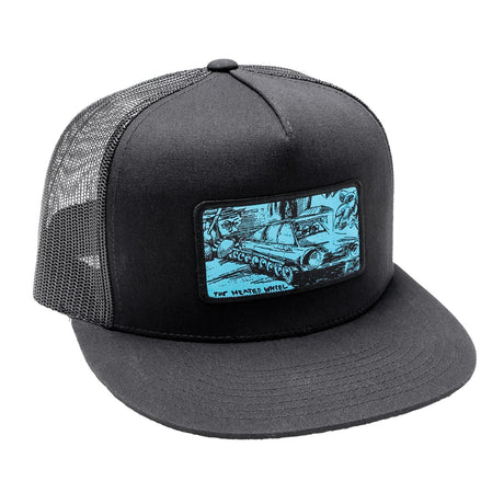 Journey Woven Patch Trucker Snapback black Vorderansicht