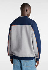 Retro V Loose Crew dress-blues-cement-heather Rueckenansicht