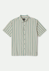 Cru Stripe beige-pineneedle-aquaticgreen Closeup1