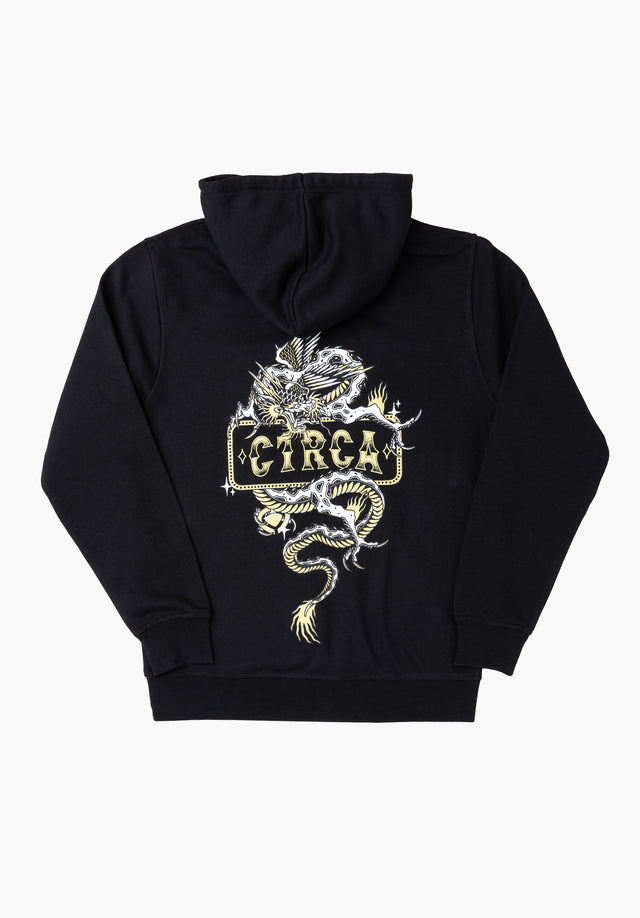 Golden Dragon Hood black Vorderansicht