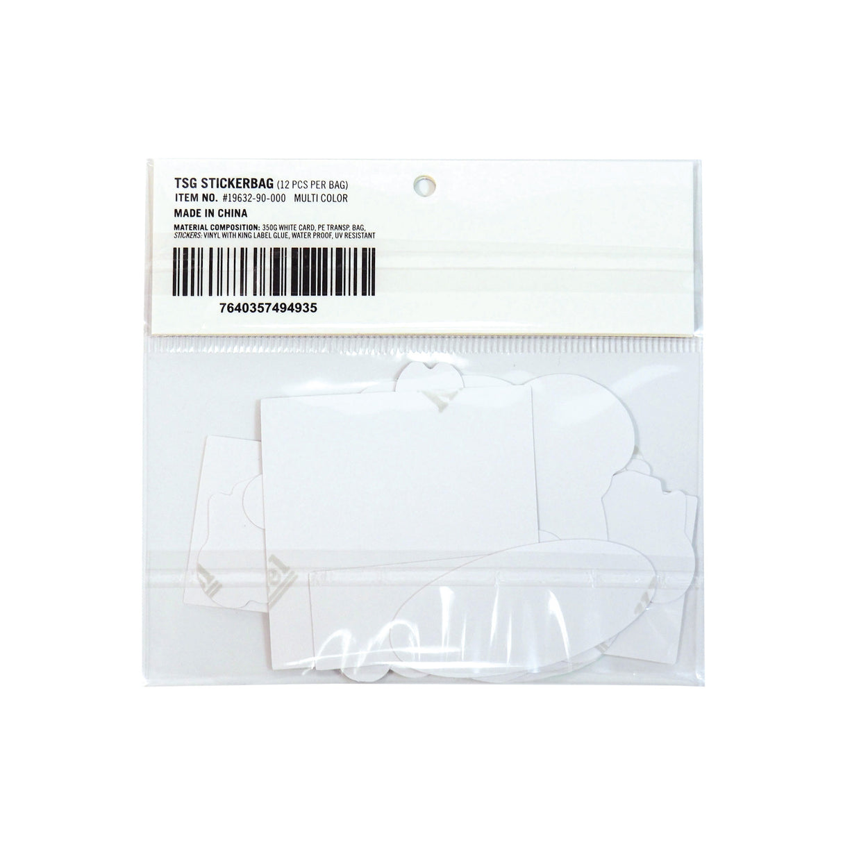 Stickerbag Pack of 12 - 100 Case multicolored Rueckenansicht