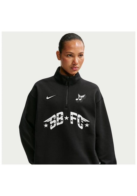 Half Zip Fleece SB FC black Closeup2