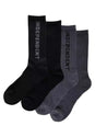 Baseline Mid Crew 2-Pack black-charcoal Vorderansicht