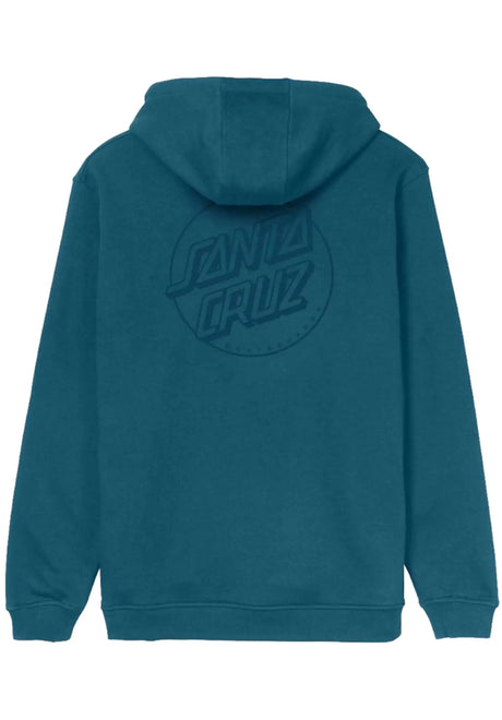 Santa-Cruz Tonal Opus Dot Stripe Hood Felpa con cappuccio darkteal – Vista frontale