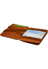 Magic Coin Wallet RFID cognac Closeup1