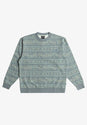 Halfrack Fleece Crew washedblue Vorderansicht