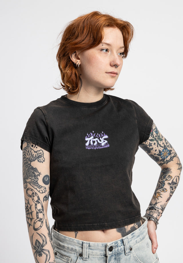 TITUS Flame Babytee blackfaded Vorderansicht